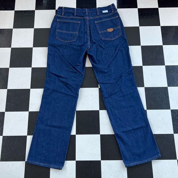 Mens RED KAP Classic Blue Denim Work Jeans / Size 36W-32L - Picture 2 of 6